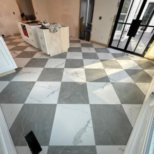 complete tile revamp in kitchen