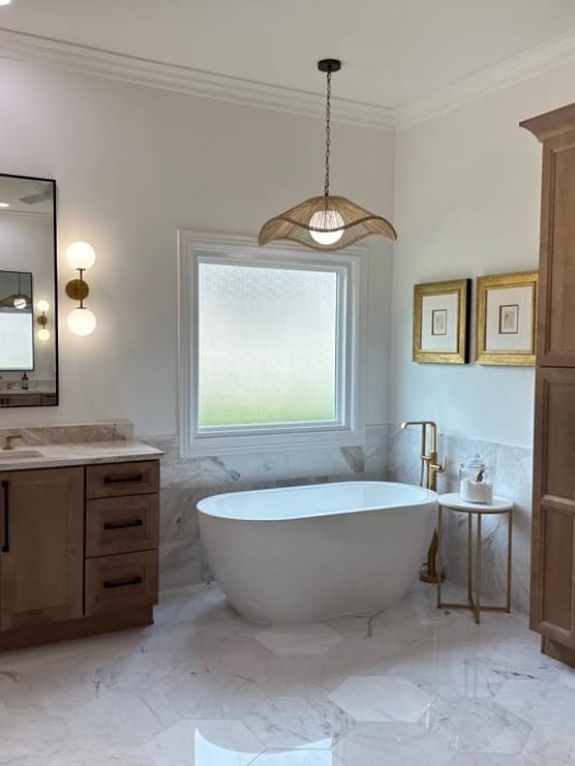 after shot of bathroom remodeling
